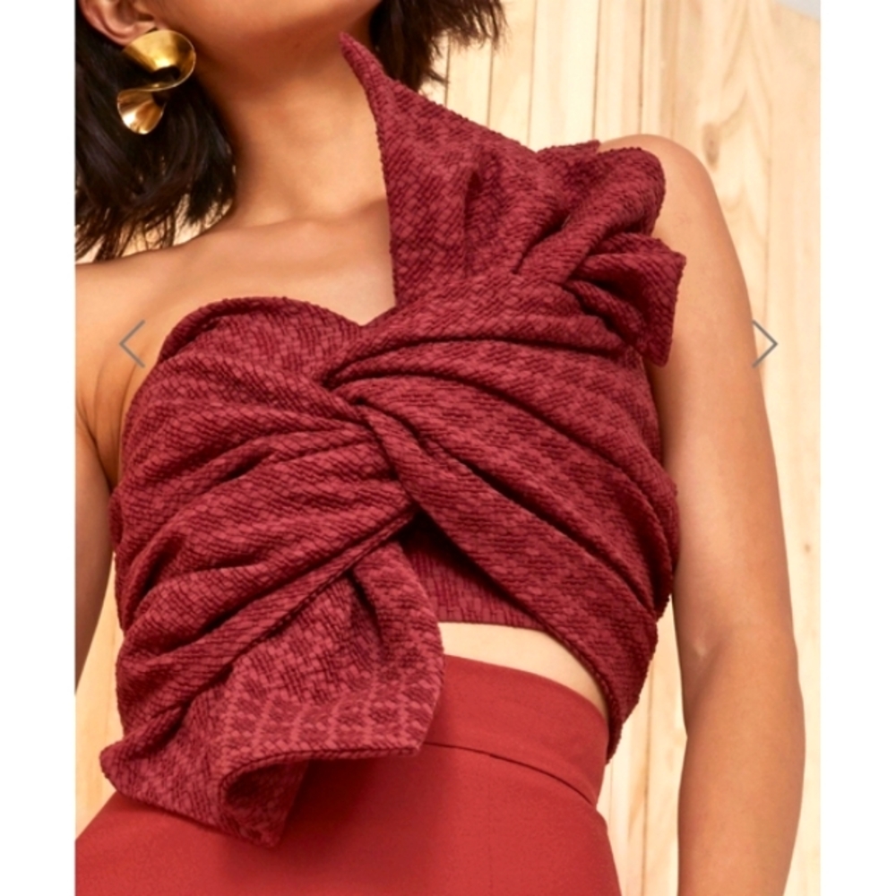 Unique Scarlet Bustier Top